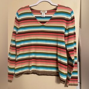 Talbots striped Long sleeve top